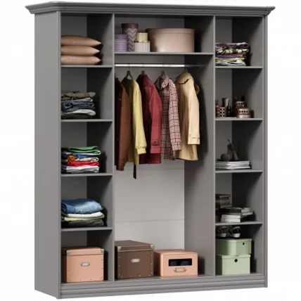 Шкаф четырехстворчатый Джулия ЛД 695.020.000 Оникс серый_2