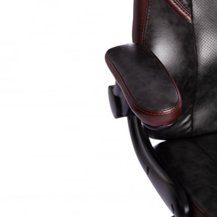 Кресло BAZUKA кож/зам, серый/коричневый, 2TONE/2TONE перф/2TONE_13