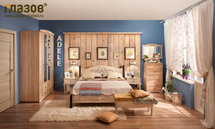 Спальня композиция 1 ADELE Дуб Сонома/Орех шоколадный (спальня)_0