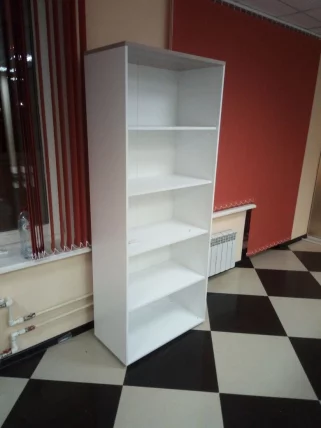 Шкаф 4 широкий открытый Deka 10.19.101 Дуб Сантана светлый/Белый_1