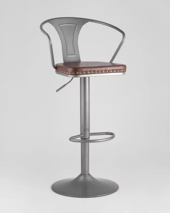 Стул барный TOLIX ARMS SOFT Серебристый_1