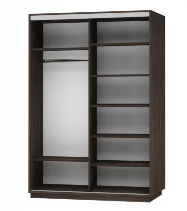 Шкаф-купе двухдверный Экспресс Дуо 1600х2400h Лондон/Венге_1