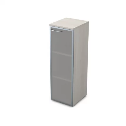 Пенал средний со стеклом правый GLOSS LINE 9НП.017.6 Ivory_0