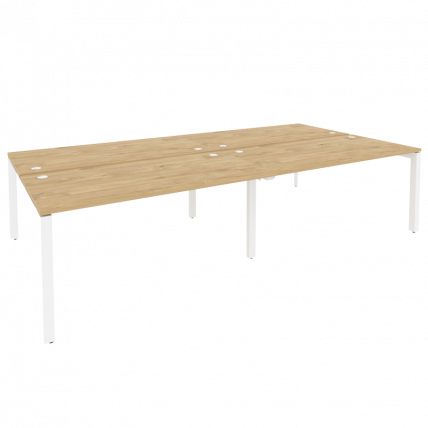 Рабочая станция на П-образном м/к ONIX O.MP-D.RS-4.4.8 Тиквуд Светлый/Белый_0