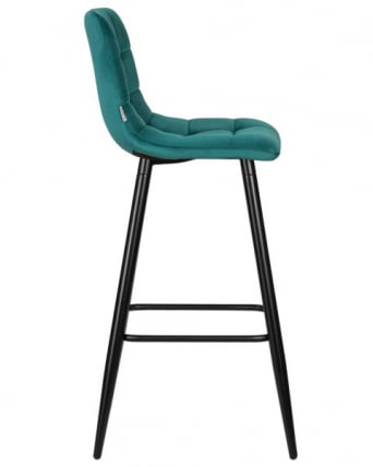 Стул барный ДОБРИН НИCОЛЕ (черные матовые ножки, морской волны велюр (108-119)) 2 шт / DOBRIN NICOLE_3