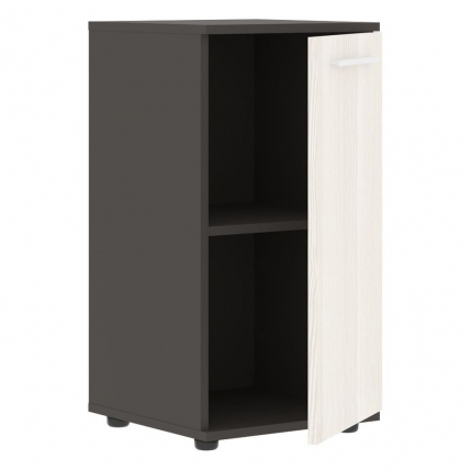 Шкаф колонка с глухой малой дверью EDIS ELCS 42.1 Ясень Траун Белый Мокко_1