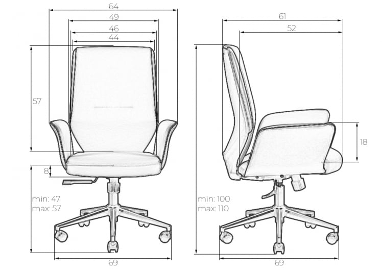 Офисное кресло для руководителей DOBRIN MAXWELL (кремово-черный)_8