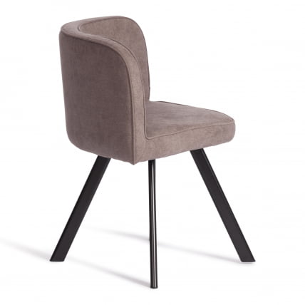 Комплект (стол, 4 стула) QUADRON (mod. PT14) Стол: МДФ/металл, стул: металл/шенилл, 100х100х73 см, 69х56х71 см, Mocha (мокко) LY1701-27/черный_2