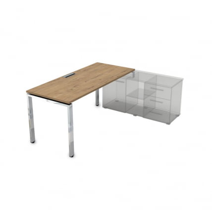 Стол рабочий, прямолинейный три опоры, правый GLOSS LINE НСТП-П.985 Teakwood_0