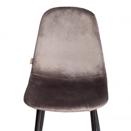 Стул BREEZE (mod. JSC-58) Велюр/металл , 44 х 53 х 86 см, Dark grey (темно-серый) HLR24 / черный_5