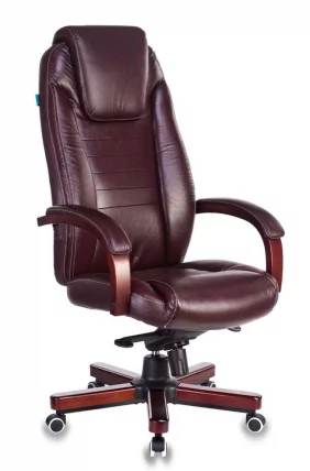 Кресло руководителя Бюрократ T-9923WALNUT/BROWN_0