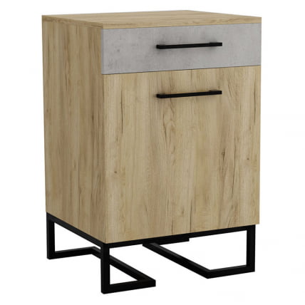 Тумба для обуви с ящиком Loft (ТОЯ) Дуб натур/Бетон_0