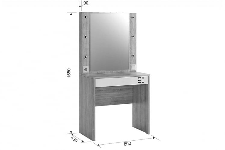 Трюмо Зара SMZ-03 дуб сонома/белый_6