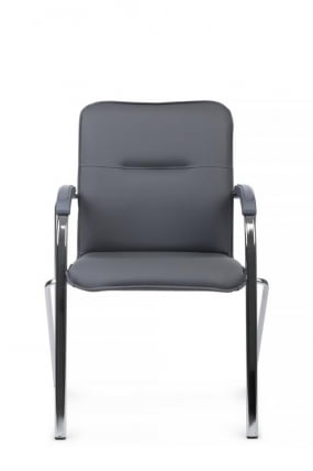 Стул Самба с пластиковыми подлокотниками SMB-03H Хром гальв. Серый_7