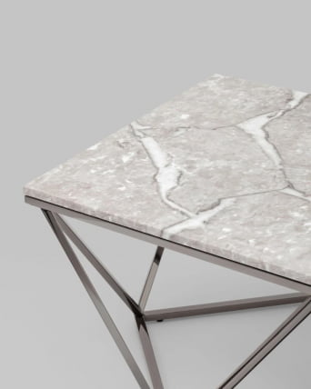 Журнальный столик Авалон black 122*66 Серый мрамор_3