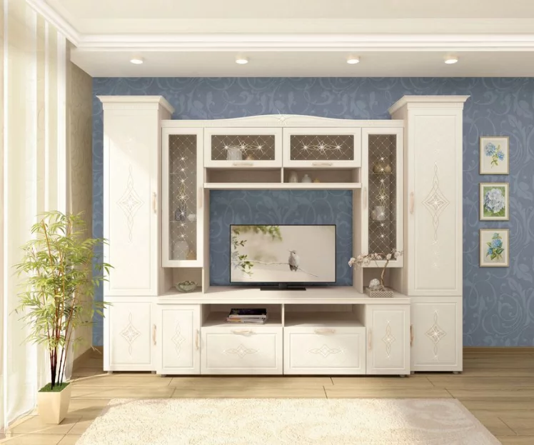 Полка навесная Венеция 32.26 Сосна Астрид Ваниль_6