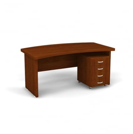 Стол с тумбой Танго СТ9-R16R + ТВ9-04з Орех_0