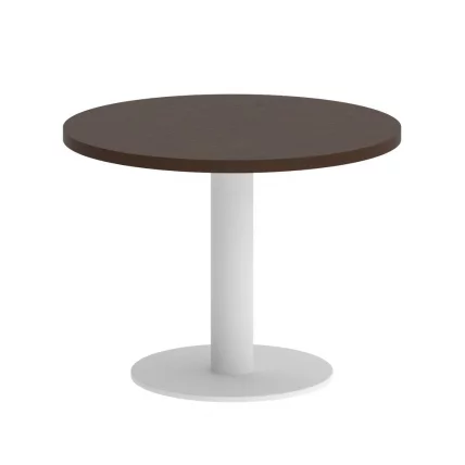 Стол журнальный круглый HOME OFFICE VR.SP-5-60.1G Венге Цаво/Белый металл_0