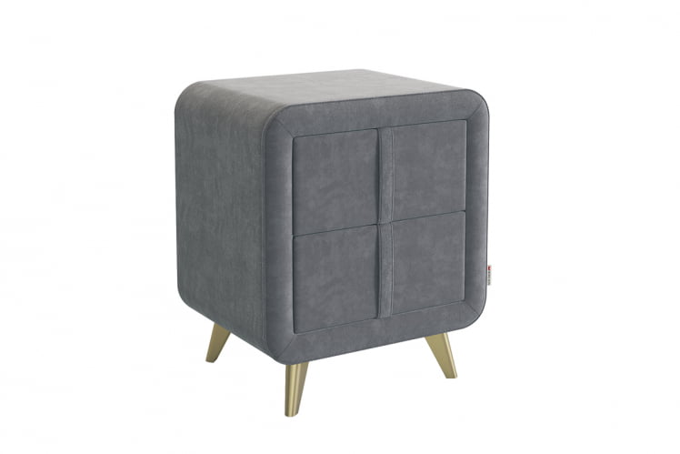 Тумба прикроватная Софи 2 TM-001.2 графит (велюр)_0