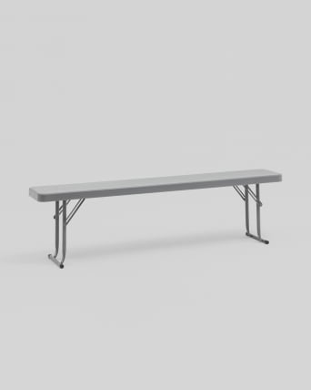 Скамейка складная 152*25*42 см серая_1