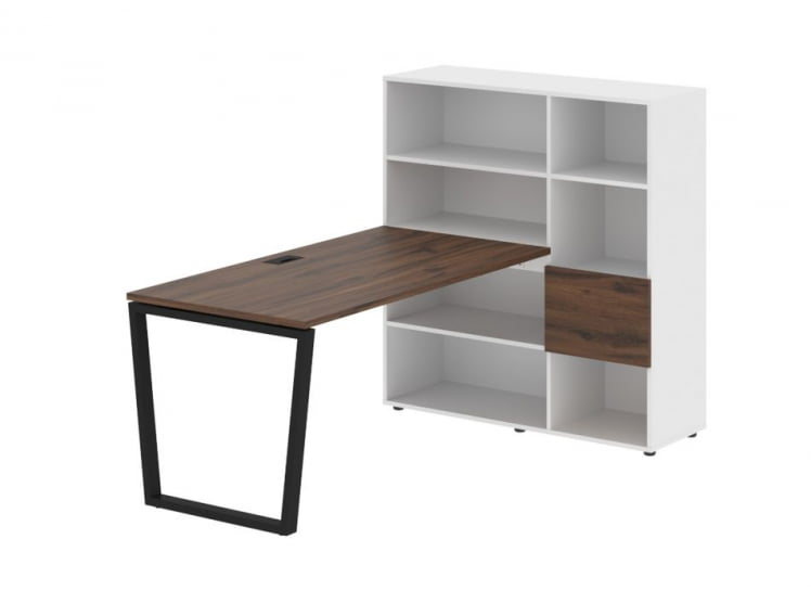 Рабочая станция EDIS EVRST 1215 Дуб Денвер темный Черный Белый_0