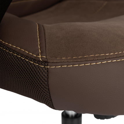 Кресло INTER (24) кож/зам/флок/ткань, коричневый, 36-36/6/TW-24_8