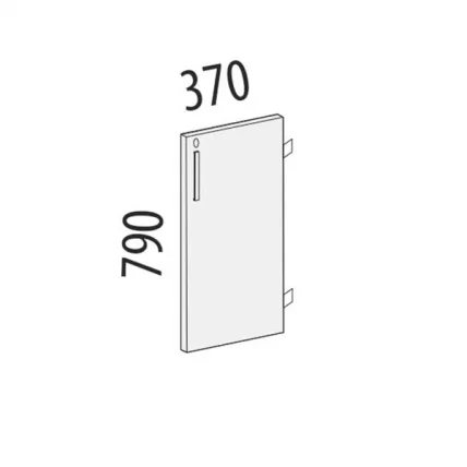 Дверь с замком правая Альфа 62.68 Орех Пегас_1