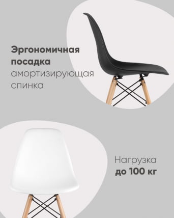 Стул Еамес Стйле ДСВ зеленый 4 шт. комплект (разборный каркас) / Eames Style DSW_3