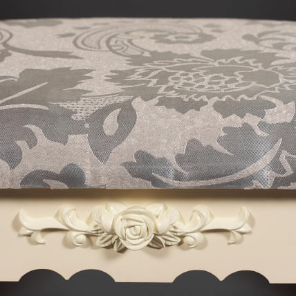 Туалетный столик с зеркалом и табуретом Secret De Maison ARNO ( mod. HX18-263 ) дерево павловния, мдф, 75х40х141см, butter white (слоновая кость)_12