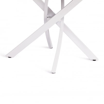 Стол MANZANA ЛДСП/HPL/металл, 100 х 100+30 х 75 см, Мрамор светлый/белый_11