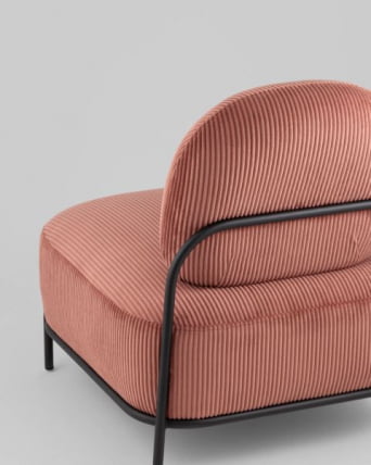 Кресло Стоун К велюр рельефный коралловый_6