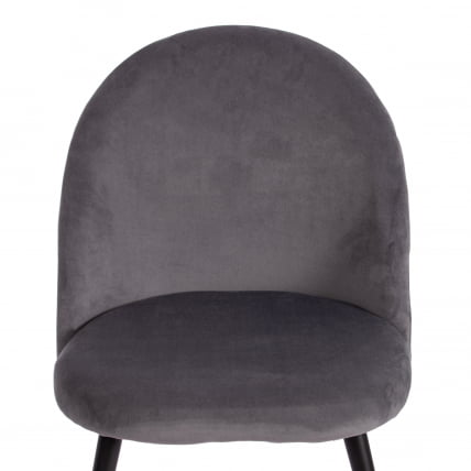 Стул MONRO (mod. 5144) металл/вельвет, 51x56x84 см, серый (HLR 21)/черный_5