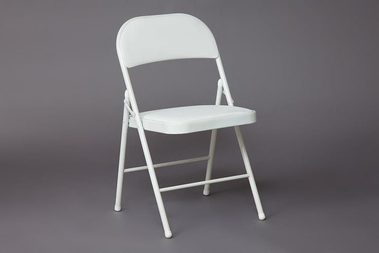 Стул складной FOLDER (mod. 032) / 1 шт. в упаковке каркас: металл, сиденье/спинка: экокожа, 41*51*76см, белый_2