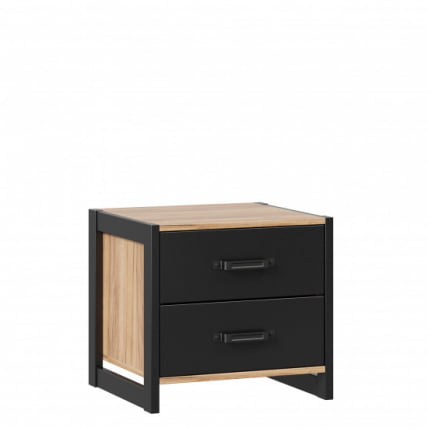 Тумба прикроватная Техно ЛД 678.100.000 Дуб Золотой Черный_0