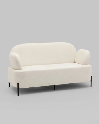 Диван Кэнди ткань букле белый_0