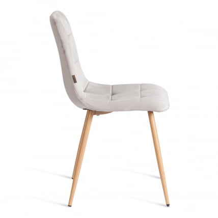 Стул CHILLY (mod. JSC-220) Велюр/металл , 44,5х52,5х88 см, Light grey (светло-серый) HLR14 / натуральный_1