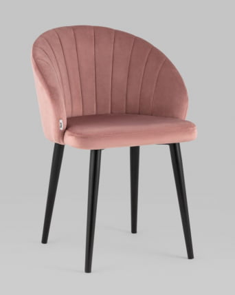 Стул с подлокотниками Брюссель велюр Пыльно-розовый_1