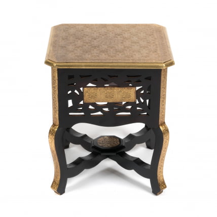 Столик Secret De Maison FUMO ( mod. ND-027) дерево манго, 38x46, этническая роспись_1