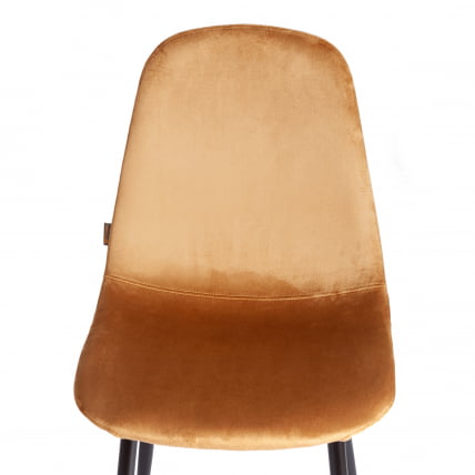 Стул BREEZE (mod. JSC-58) Велюр/металл , 44 х 53 х 86 см, brown (коричневый) HLR12 / черный_5