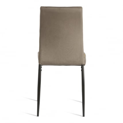 Стул CAPRI (mod. BC565-DC) металл, флок, 43 х 53 х 92 см, Dark grey (темно-серый) HLR24 / черный_4