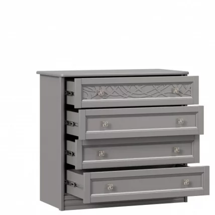 Комод с 4 ящиками Джулия ЛД 695.040.000 Оникс серый_1