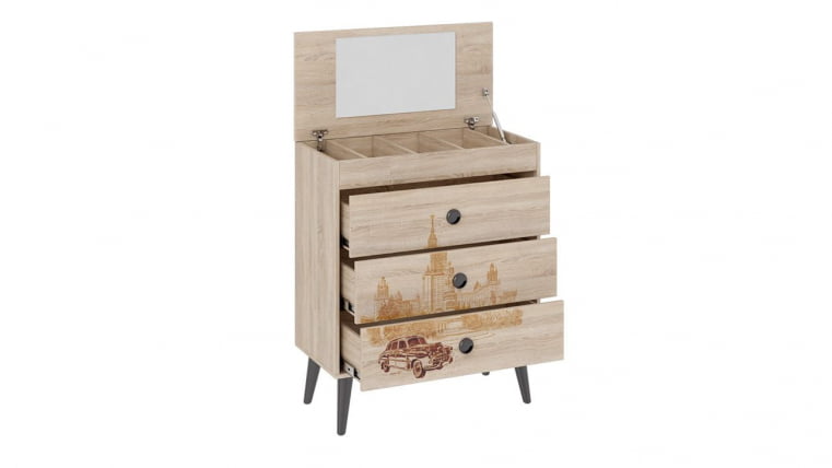 Тумба универсальная 33 с рисунком Дуб Сонома_1