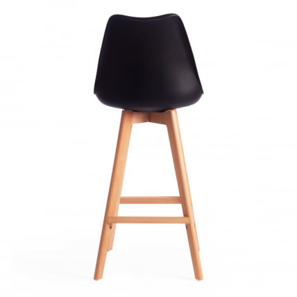 Стул барный TULIP BAR (mod. C1014H-1) пластик/дерево, 42 х 47,5 х 104 см, Black (Черный) 3010/ натуральный_4