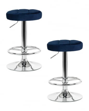Табурет барный DOBRIN BRUNO (синий велюр (MJ9-117)) 2 шт_0
