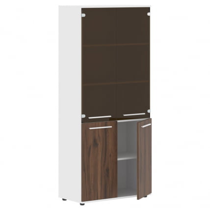 Шкаф комбинированный EDIS EHCS 85.2 Дуб Денвер темный Белый Белый_1