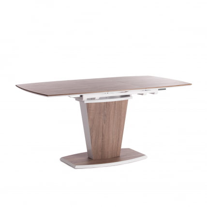 Стол FANCY МДФ HPL, 120-160х85х75 см, Дуб трюфель/Белый_7