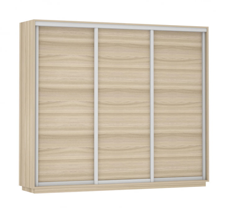 Шкаф-купе трехдверный Экспресс Трио Элемент 2400х2200h Ясень шимо светлый_0
