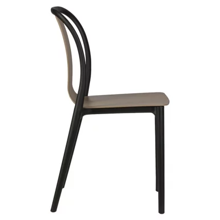 Стул обеденный DOBRIN ADAM (черный/бежевый)_1