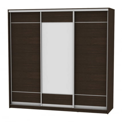 Шкаф-купе B-230х235х60-1(Венге-D7D8D7)_0