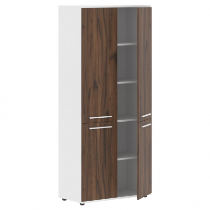 Шкаф с глухими средними и малыми дверьми EDIS EHCS 85.3 Дуб Денвер темный Белый Белый_1